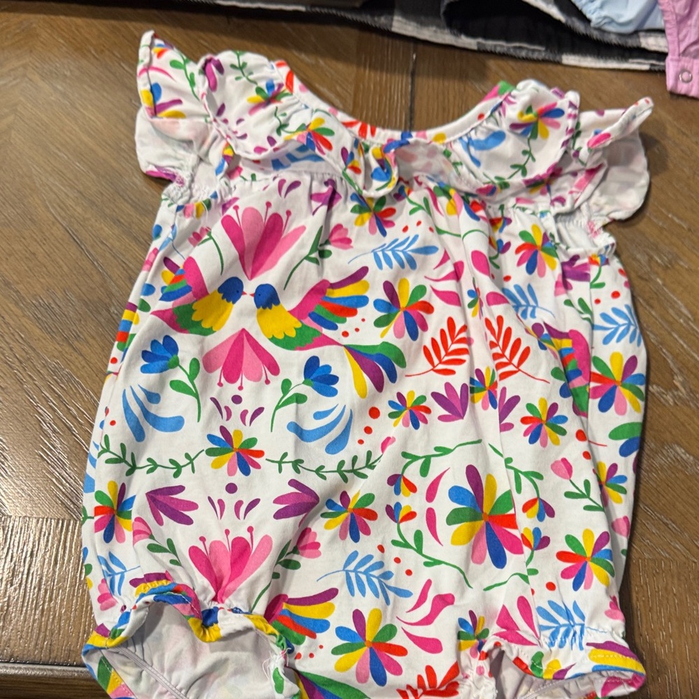 Colorful Floral Baby Romper